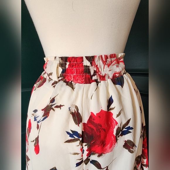 Floral Summer Wide Leg Palazzo Pants - Sz Small - Picture 3 of 12